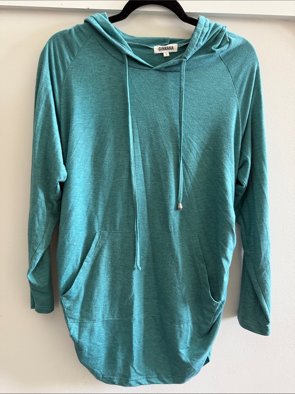 Ginkana Teal Maternity Hooded Pullover
